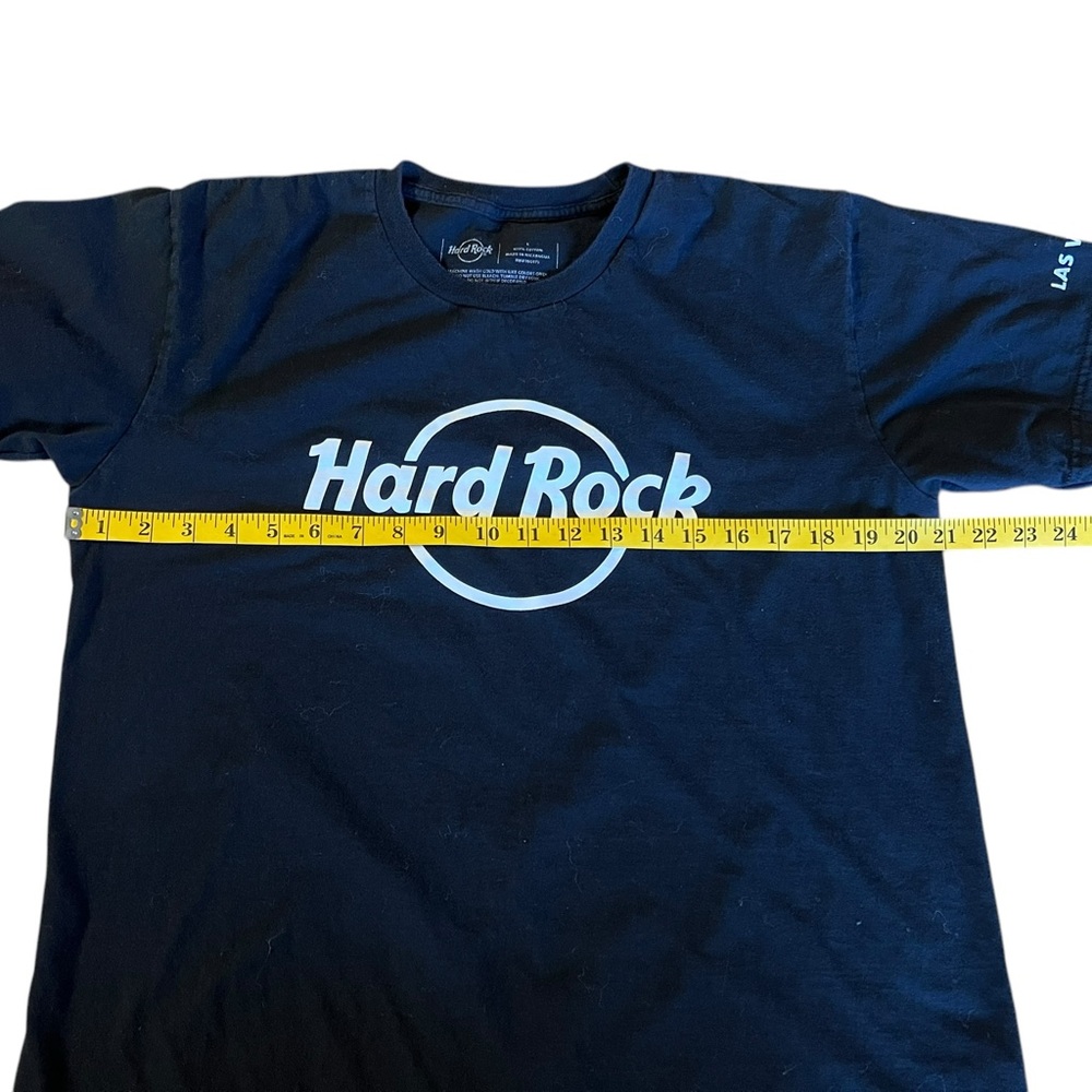 HARD ROCK LAS VEGAS Black Logo T-shirt Sz L Made In Nicaragua Crewneck Cotton - Picture 6 of 6